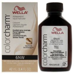 Wella Color Charm Permanent Liquid Hair Color 6nw Dark Natural Warm Blonde 142 Oz