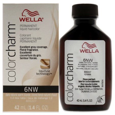 Wella Color Charm Permanent Liquid Hair Color 6nw Dark Natural Warm Blonde 142 Oz