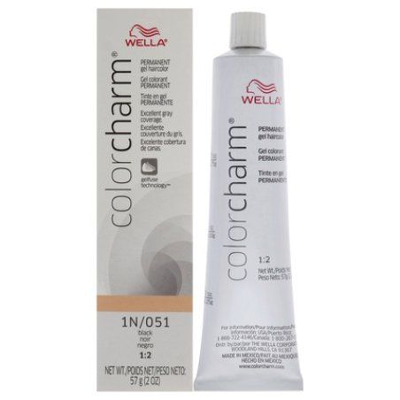 Wella Color Charm Permanent Gel 1n 051 Black 2 Oz Hair Color