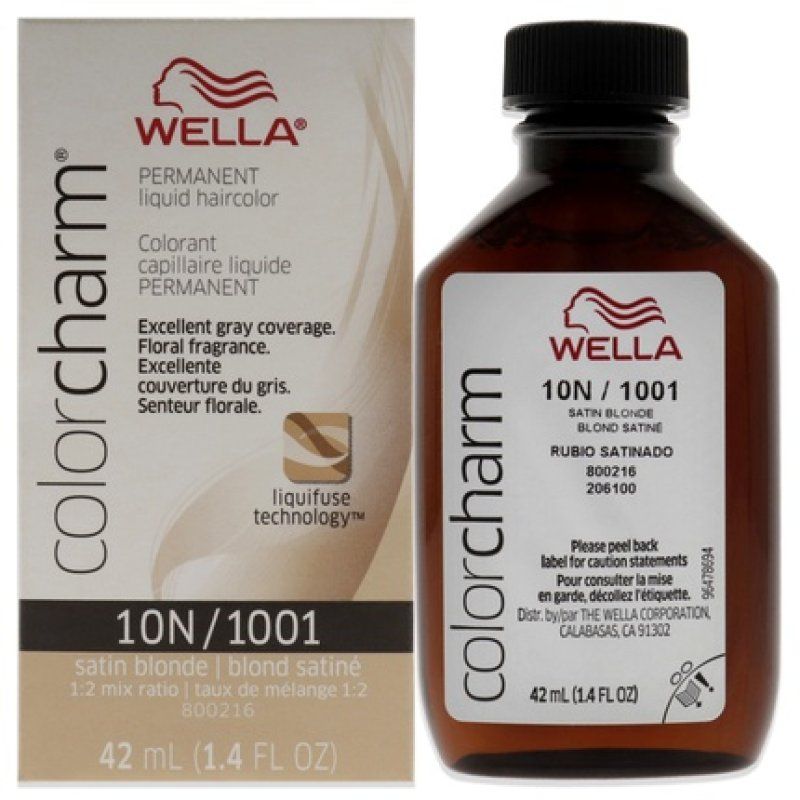 Wella Color Charm Permanent Liquid Hair Color 1001 10n Satin Blonde 142 Oz