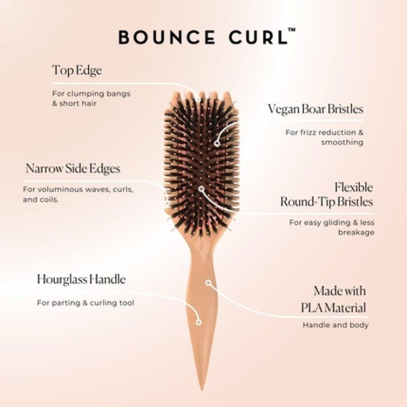 Bounce Curl Volume Edgelift Brush 5-in-1 Tool for Volumized Defined Curls