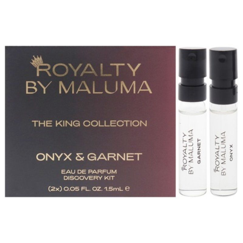 Royalty By Maluma The King Collection Mini Gift Set 2 Piece Set With 005oz Onyx Edp Spray And 005oz Garnet Edp Spray