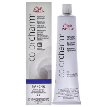 Wella Color Charm Permanent Hair Color Gel 246 Light Ash Brown 2 Oz