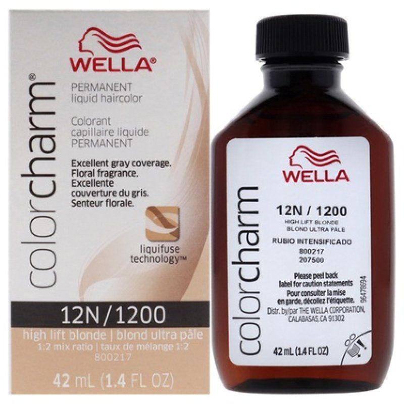 Wella Color Charm Permanent Liquid Hair Color 12n 1200 High Lift Blonde 142 Oz