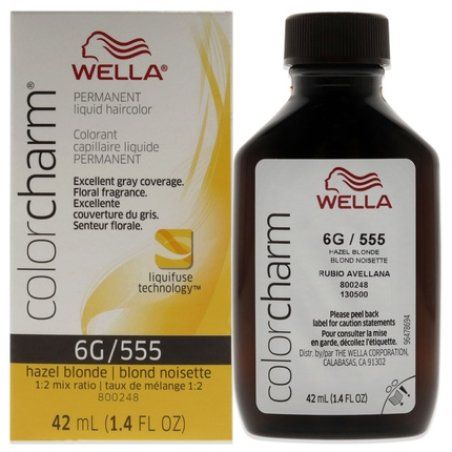Wella Color Charm Permanent Liquid Hair Color 555 6g Hazel Blonde 142 Oz