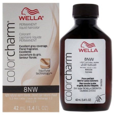 Wella Color Charm Permanent Liquid Hair Color 8nw Light Natural Warm Blonde 142 Oz
