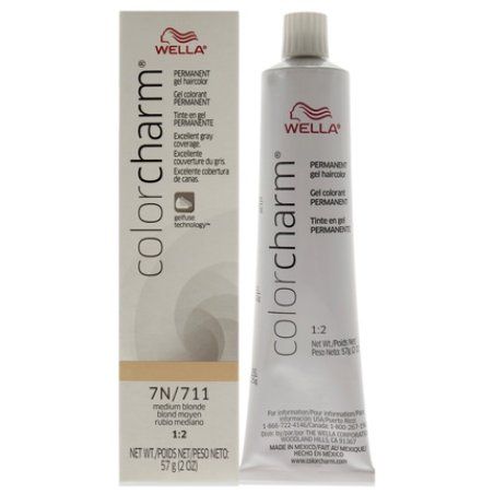 Wella Color Charm Permanent Hair Color Gel 711 7n Medium Blonde 2 Oz