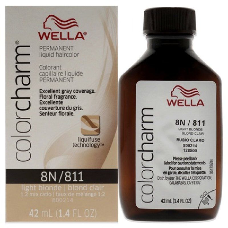 Wella Color Charm Permanent Liquid Hair Color 811 8n Light Blonde 142 Oz