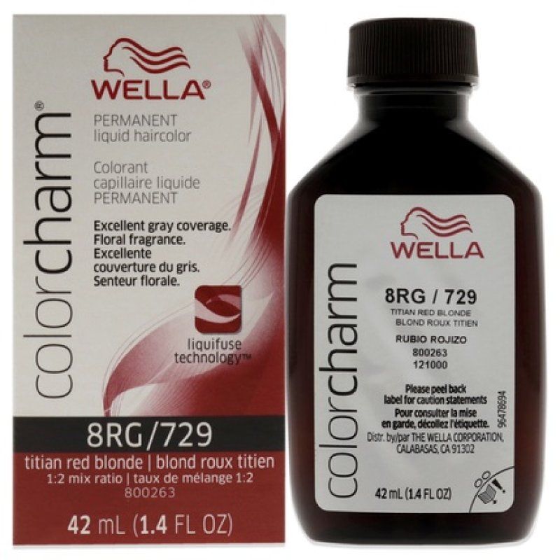 Wella Color Charm Permanent Liquid Hair Color 729 8rg Titian Red Blonde 142 Oz