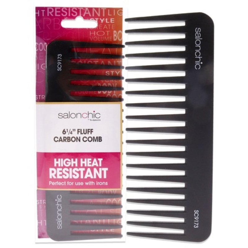 Salonchic Fluff Carbon Comb High Heat Resistant 625 Unisex