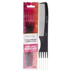 Salonchic Dual Purpose Carbon Comb High Heat Resistant 8 1 Piece Comb For Unisex
