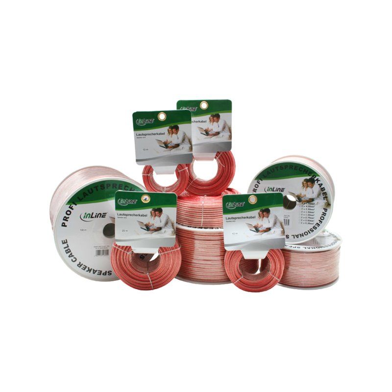 InLine Speaker Cable 2x 2.5mm² CCA transparent 50m