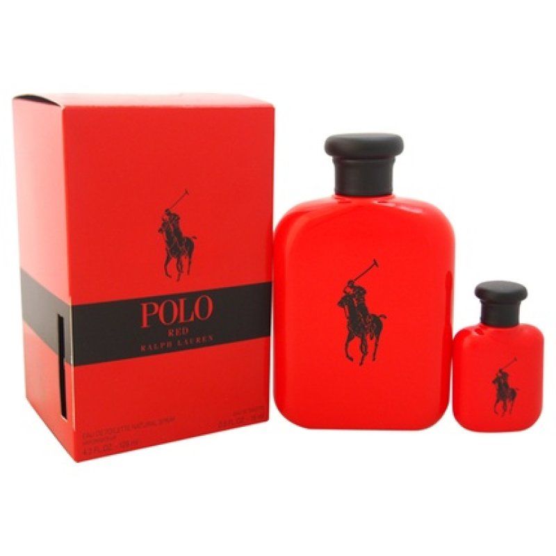 Ralph Lauren Polo Red 2 Piece Gift Set With 42oz Eau De Toilette Spray And 05oz Eau De Toilette Spray