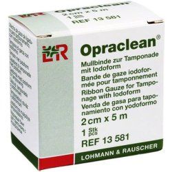 Opraclean Mull Bandage with Iodoform 2cm x 5m