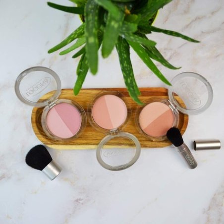 LOGONA Naturkosmetik Blush Duo No. 01 Rose&Pink 10g - Natural Make-up with Anti-Aging Bio-Extracts