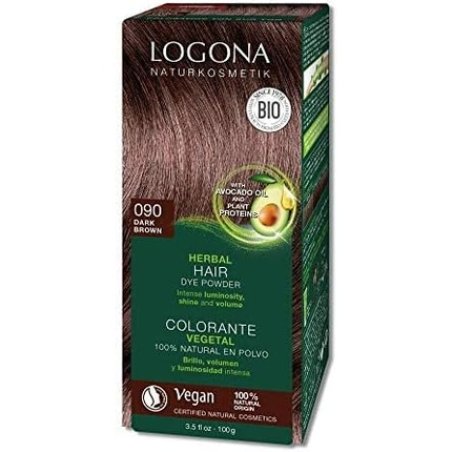 Logona Herbal Hair Color Powder 090 Dark Brown