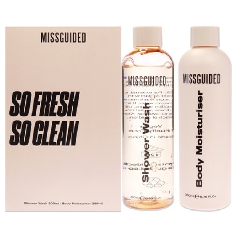 Missguided So Fresh So Clean Set 2 Piece 676oz Shower Wash And 676oz Body Moisturizer