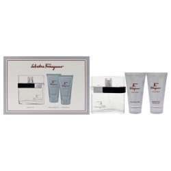 Salvatore Ferragamo F By Salvatore Ferragamo For Men 3 Pc Gift Set Including 34oz Eau De Toilette Spray 25oz Shower Gel