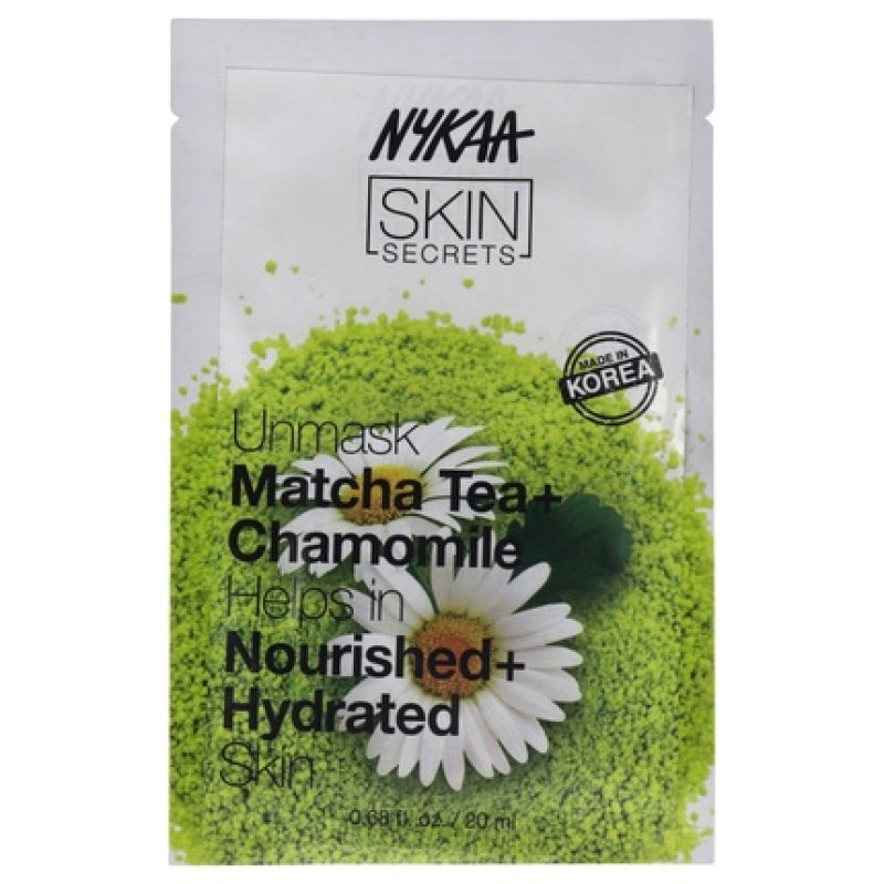 Nykaa Naturals Skin Secrets Sheet Mask Matcha Tea And Chamomile For Women 1 Piece