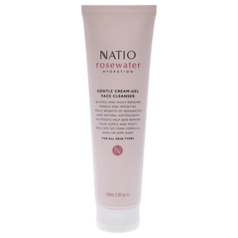 Natio Rosewater Gentle Creamgel Face Cleanser 33 Oz