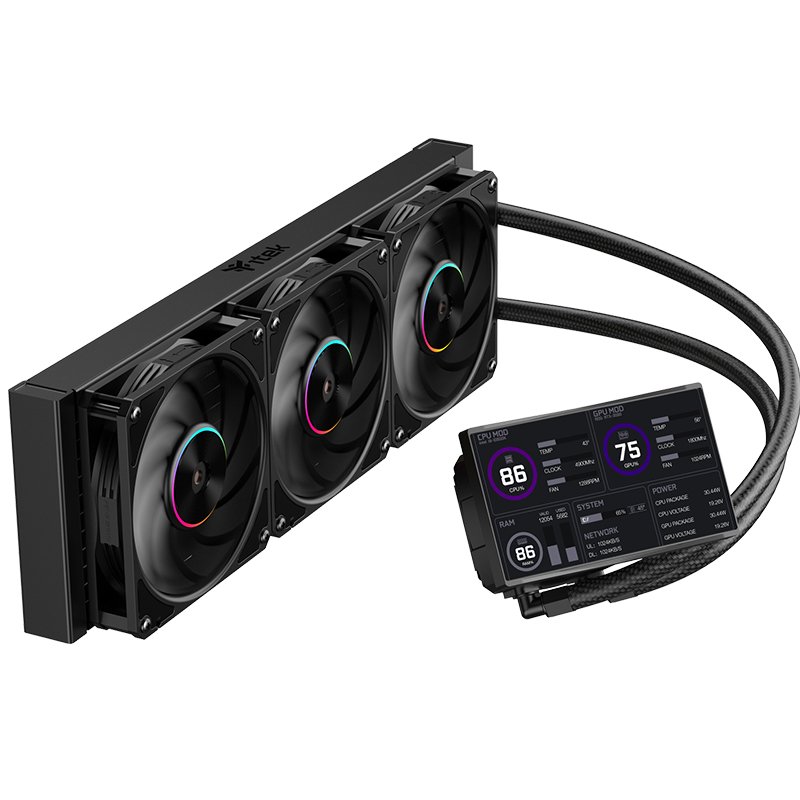 itek THERMORA 50B Processor All-in-one liquid cooler 12 cm Black