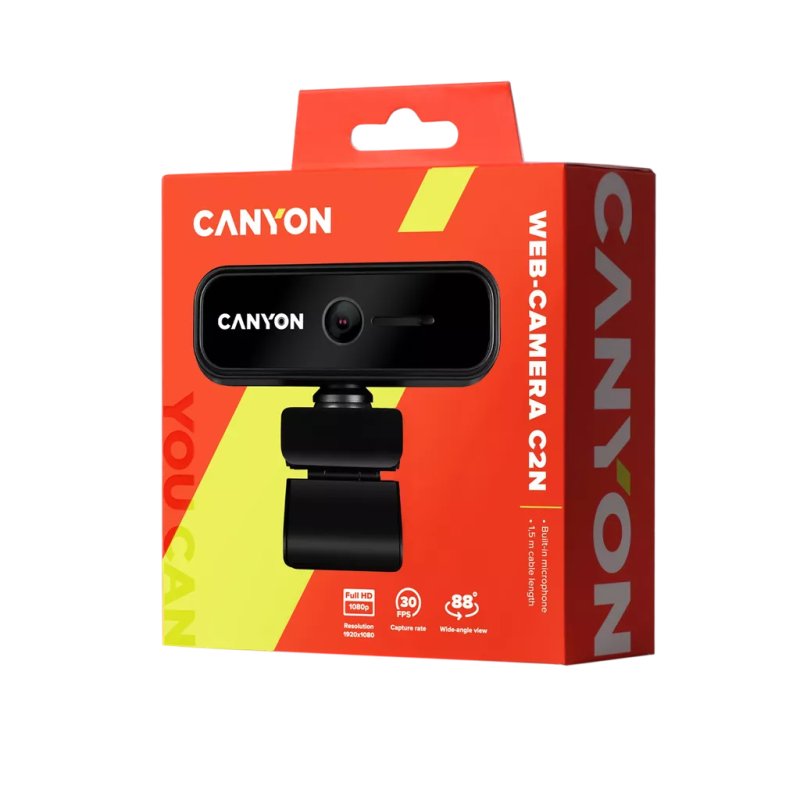 Canyon C2N webcam 2 MP 1920 x 1080 pixels USB 2.0 Noir