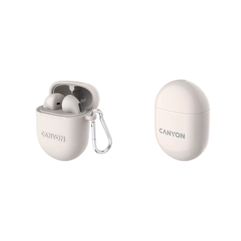 Canyon CNS-TWS6BE casque True Wireless Stereo (TWS) Arceau Appels/Musique/Sport/Au quotidien Bluetooth Blanc