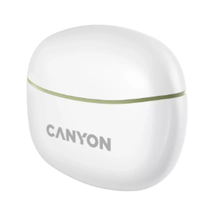 Canyon CNS-TWS5GR casque Sans fil Ecouteurs Appels/Musique/Sport/Au quotidien USB Type-C Bluetooth Vert, Blanc