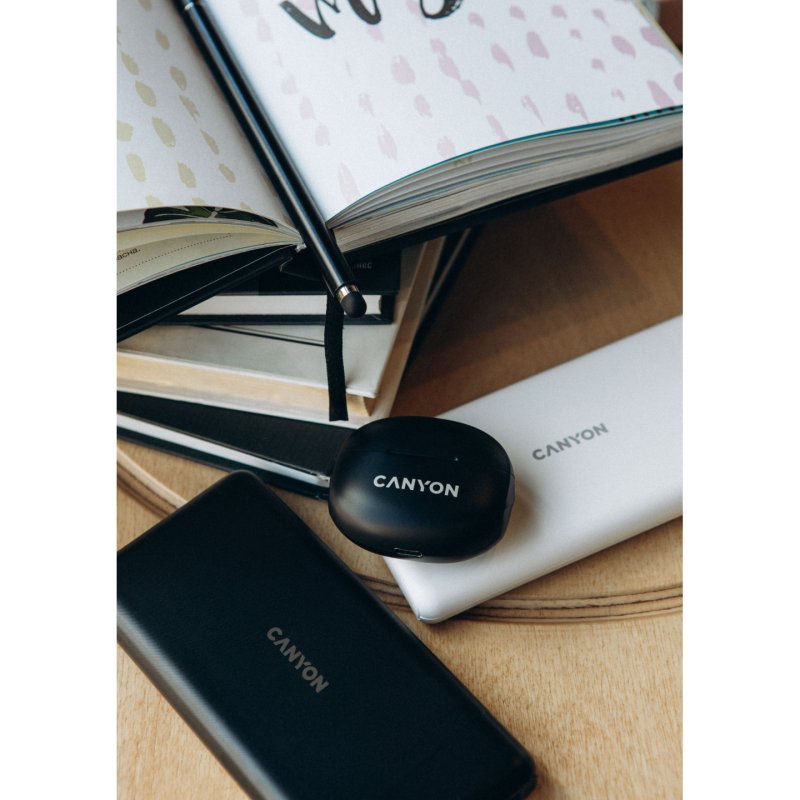 Canyon CNS-TWS8B casque True Wireless Stereo (TWS) Ecouteurs Appels/Musique/Sport/Au quotidien Bluetooth Noir