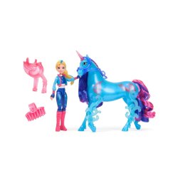 Unicorn Academy - Isabel und Einhorn River (mit echter Mähne und Schweif sowie Bürste)