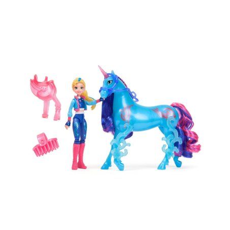 Unicorn Academy - Isabel und Einhorn River (mit echter Mähne und Schweif sowie Bürste)