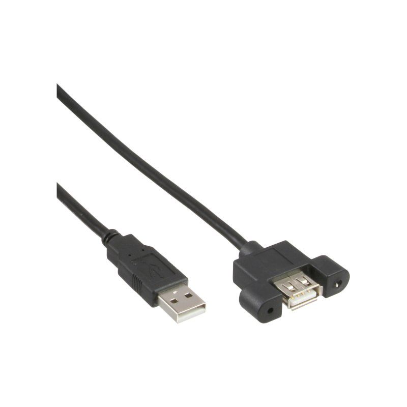 InLine USB 2.0 Adapter Cable Type A male / A female for slot bracket, 0.6m