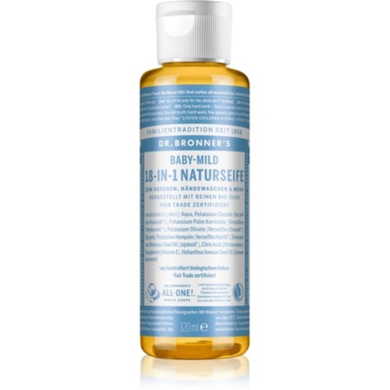 Dr. Bronner's Baby-Mild Liquid Soap - Unscented, 120 ml