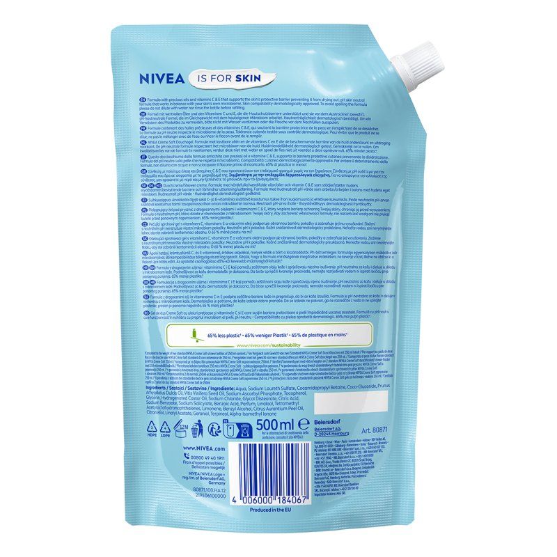 Nivea Shower Cream Soft Refill
