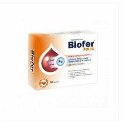 Biofer Folic Iron Supplement with Increased Absorption and Folic Acid for Blood and Pregnancy Support 60 Tablets