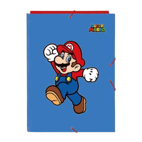 SUPER MARIO - Classeur à Rabats Premium avec Elastiques A4