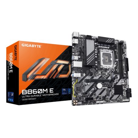 GIGABYTE B860M E Carte Mère - Processeurs Intel Core Ultra Series, VRM 4 1 2 phases, jusqu’à 8800MHz DDR5 (O.C),