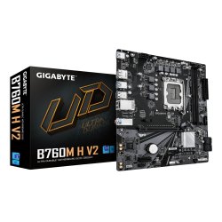 GIGABYTE B760M H V2 Carte Mère - Prend en charge les processeurs Intel Core 14e génération, VRM numérique 5 1 1
