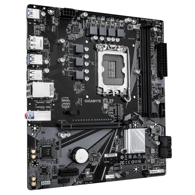 GIGABYTE B760M H V2 Carte Mère - Prend en charge les processeurs Intel Core 14e génération, VRM numérique 5 1 1