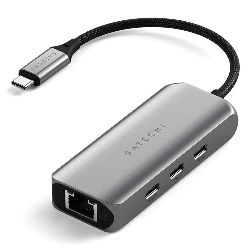 Satechi ST-H3C25EM hub & concentrateur USB Type-C 10000 Mbit/s Gris