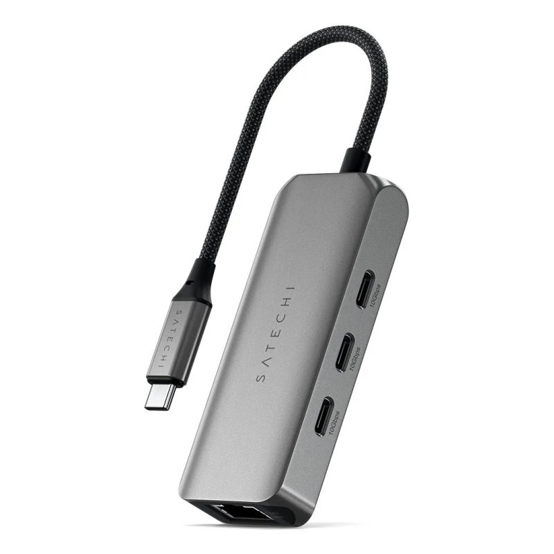 Satechi ST-H3C25EM hub & concentrateur USB Type-C 10000 Mbit/s Gris