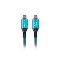 Lanberg CA-CMCM-44CU-0005-BK câble USB USB4 Gen 2x2 0,5 m USB C Noir, Bleu