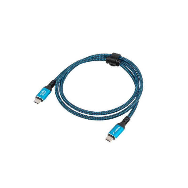 Lanberg CA-CMCM-44CU-0005-BK câble USB USB4 Gen 2x2 0,5 m USB C Noir, Bleu