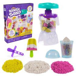 Kinetic Sand , Smoothie Mixer Playset with 14 oz Play Sand, Tools & Popsicle Mold, Play Food Toy, Arts and Crafts Kids