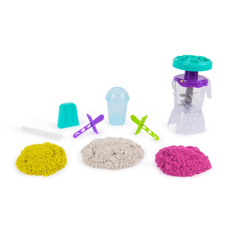 Kinetic Sand Sable Magique - La Fabrique Smoothies 396 G 9 Accessoires - Sculptez À l'Infini Ce Sable Coloré Comme