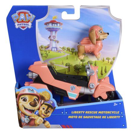 PAW Patrol , Liberty Rescue Motorcycle, Toy Bike with Collectible Action Figure, Sustainably Minded Kids Toys for Boys