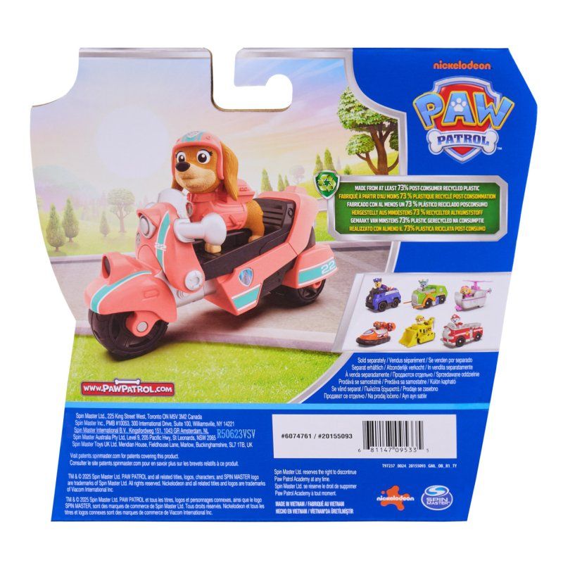 PAW Patrol , Liberty Rescue Motorcycle, Toy Bike with Collectible Action Figure, Sustainably Minded Kids Toys for Boys