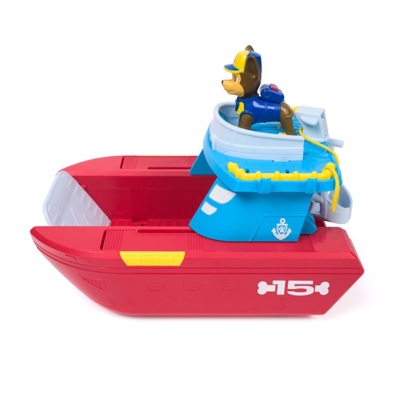 PAW Patrol , Véhicule Sea Patroller avec figurines Chase et requin, 2 modes de patrouille, jouets pour garçons et