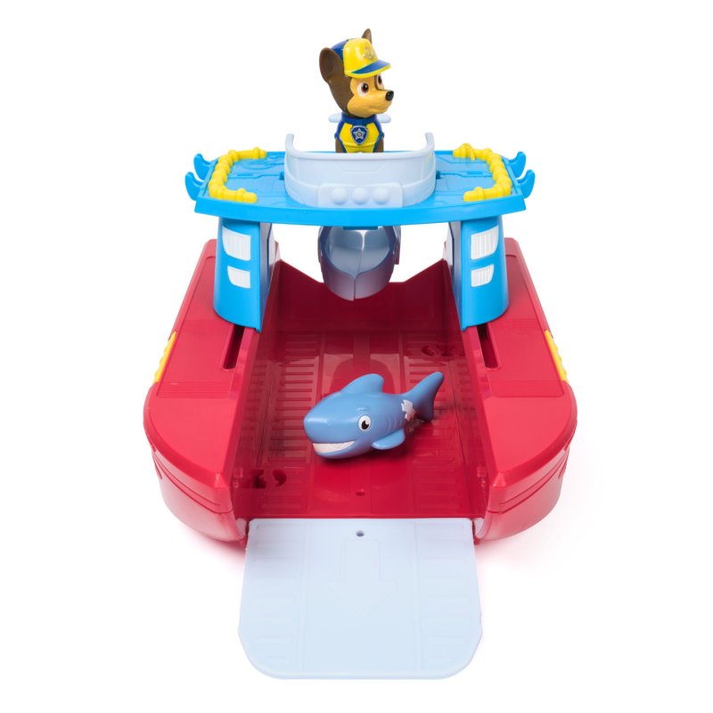 PAW Patrol , Véhicule Sea Patroller avec figurines Chase et requin, 2 modes de patrouille, jouets pour garçons et