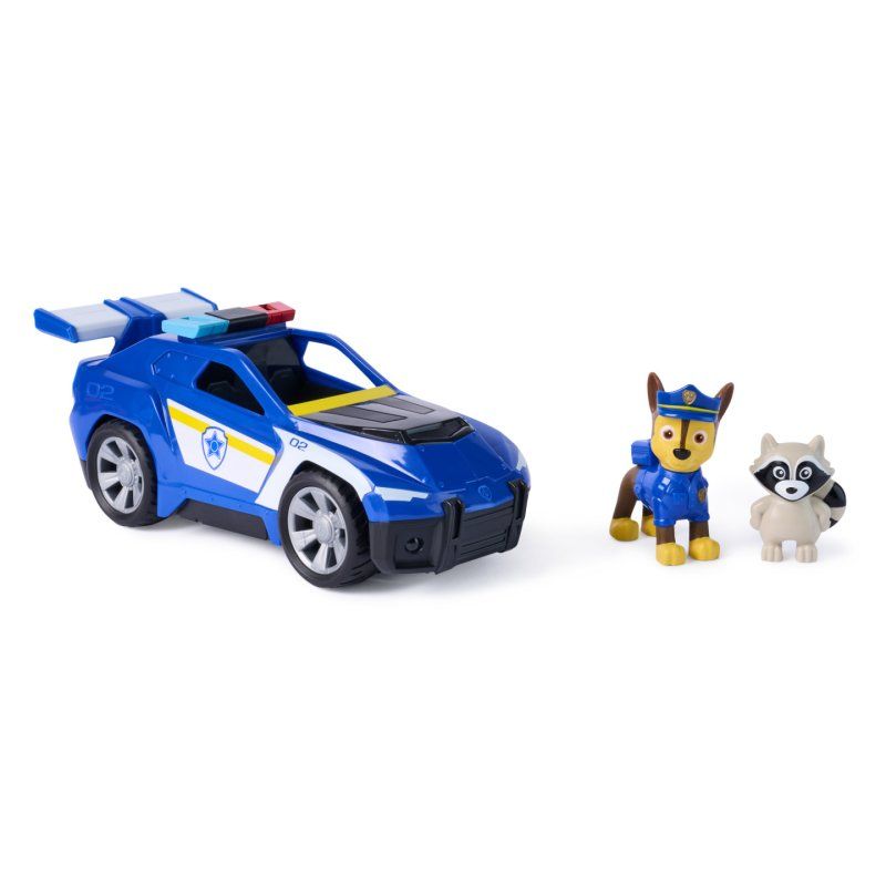 PAW Patrol - Pat Patrouille - Véhicule Figurine Chase Search & Rescue Mission Détective - Voiture Figurine À